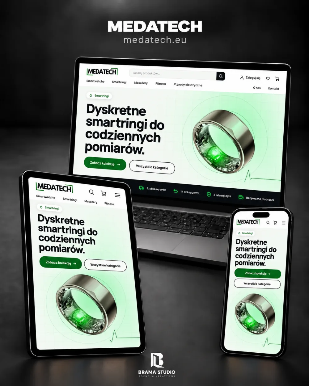 Strona internetowa Medatech – realizacja Brama Studio