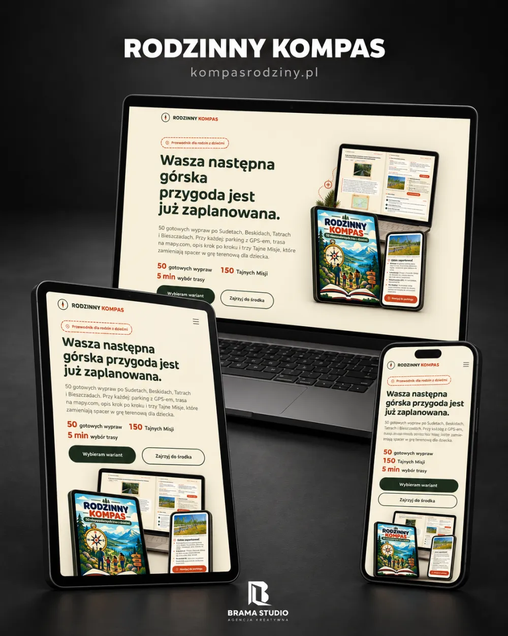 Strona internetowa Rodzinny Kompas – realizacja Brama Studio
